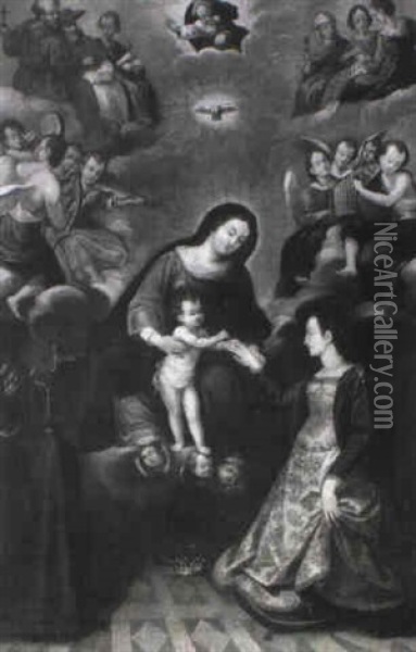 The Mystic Marriage Of Saint Catherine Oil Painting - Lodovico (Il Cigoli) Cardi