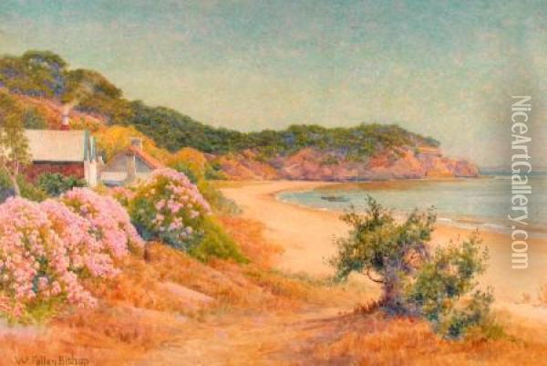 Saint Wannon Point, Nepean, Portsea, Vic Oil Painting - Walter Follen Bishop
