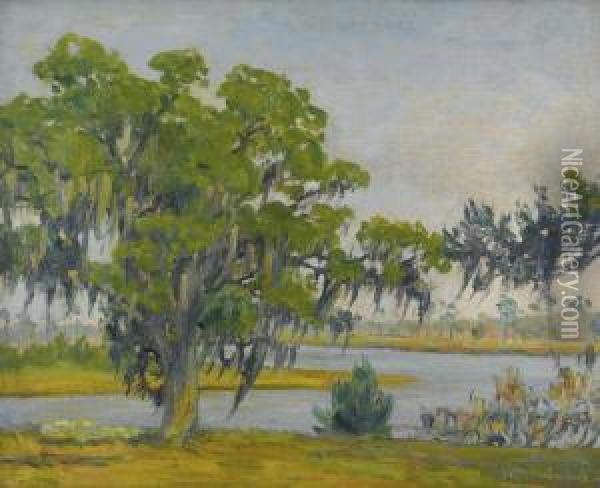 Biloxi River Oil Painting - William Woodward