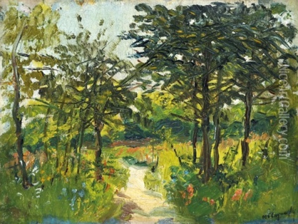 In The Park Oil Painting - Laszlo Mednyanszky