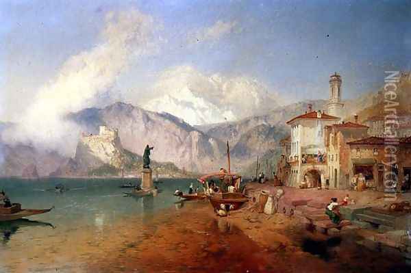 Lake Como Oil Painting - James Baker Pyne