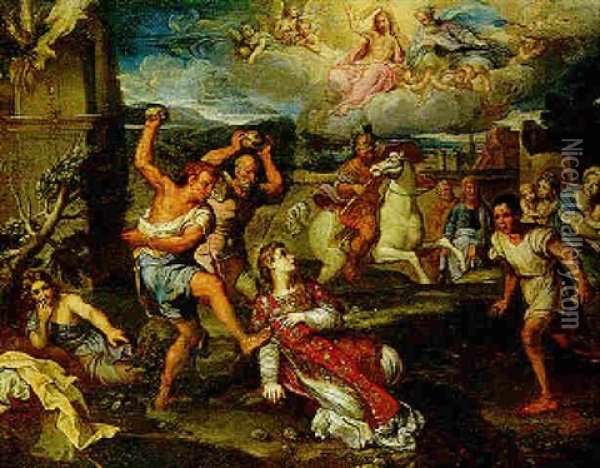 La Lapidation De Saint-etienne Oil Painting - Filippo Lauri