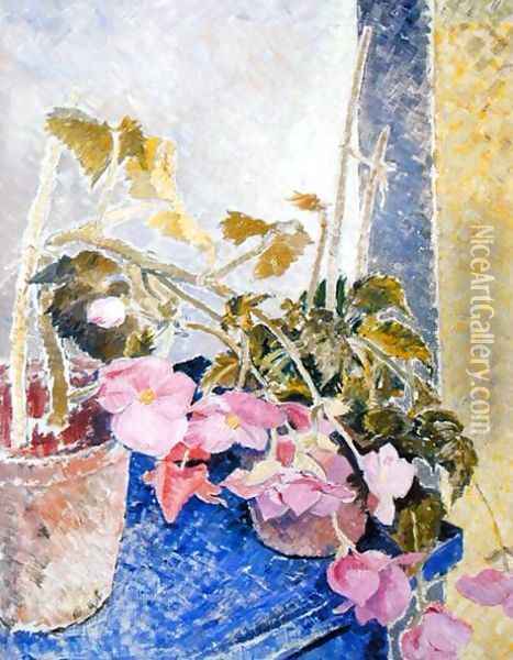 Flowers in a Vase, 1934 Oil Painting - Glyn Warren Philpot