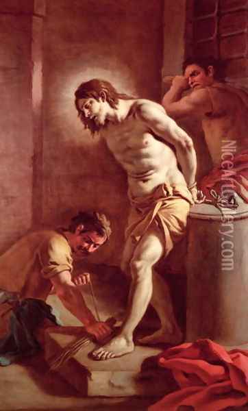 Flagellation of Christ Oil Painting - Pietro Bardellini