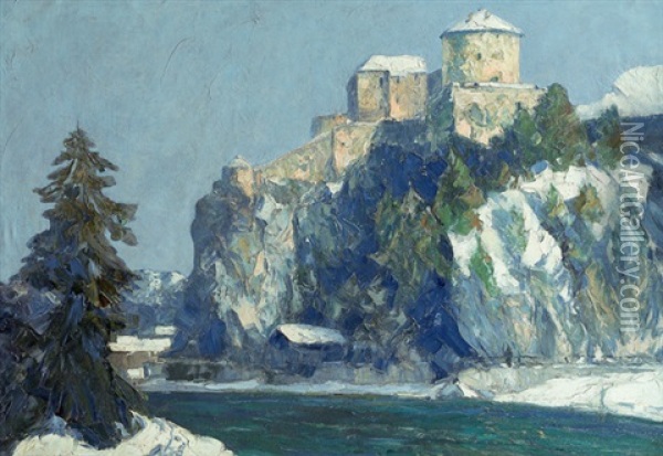 Festung Kufstein Oil Painting - Oskar Mulley