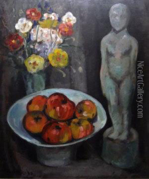 Still Life With Fruit Oil Painting - Harry Phelan Gibb