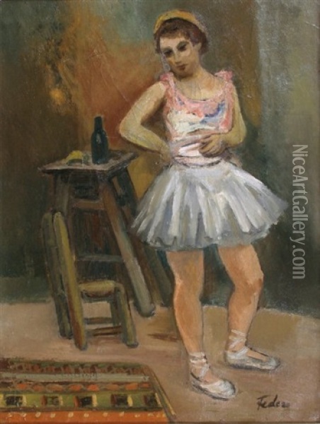 La Ballerine Oil Painting - Adolphe Aizik Feder