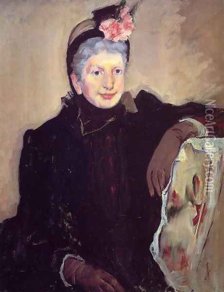 Portrait Of An Elderly Lady Oil Painting - Mary Cassatt