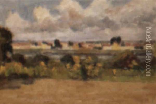 Vue Sur Lavacourt Oil Painting - Abel Louis Alphonse Lauvray