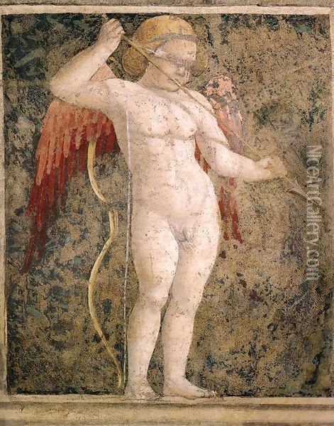 Cupid Blindfolded Oil Painting - Piero della Francesca
