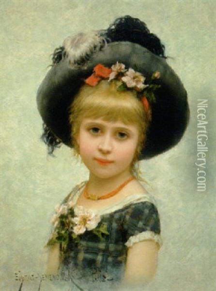 Le Chapeau Oil Painting - Emile Eisman-Semenowsky