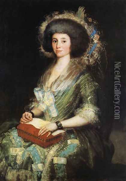 Portrait Of The Wife Of Juan Agustin Cean Bermudez Oil Painting - Francisco De Goya y Lucientes