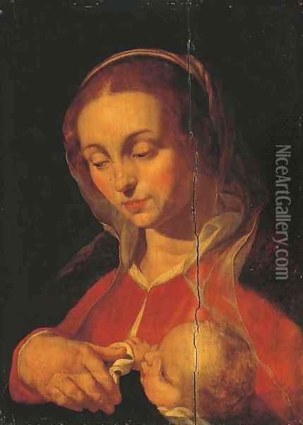 The Virgin and Child Oil Painting - Abraham Bloemaert