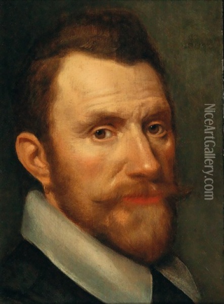 Portrait Of A Man Oil Painting - Hans Von Aachen
