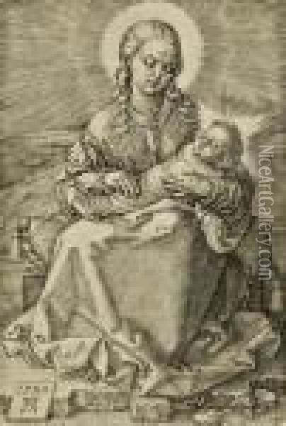 Die Jungfrau Mit Dem Wickelkind (the Virgin With The Infant In Swaddling) Oil Painting - Albrecht Durer