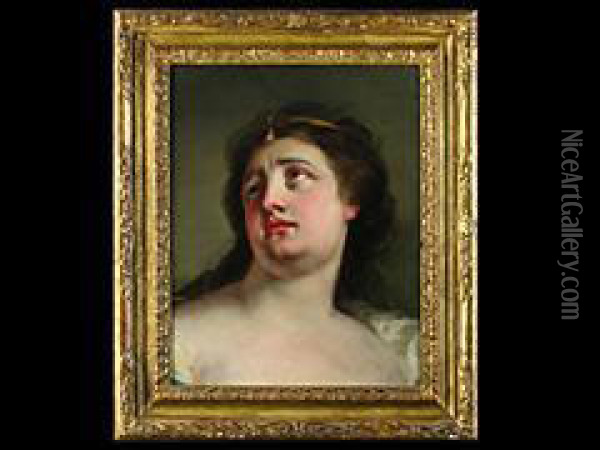 Portrait Der Salome Oil Painting - Luca Da Reggio (Ferrari)