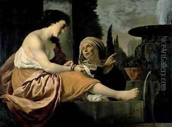 Bathsheba at her Toilet Oil Painting - Jan Gerritsz. van Bronckhorst