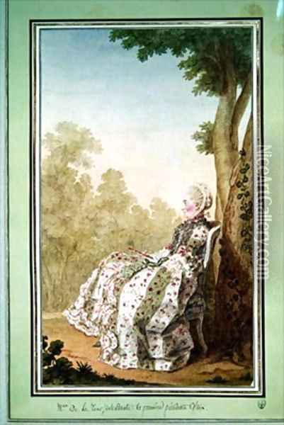 Marie Madeleine dAligre Madame de la Tour intendante dAix Oil Painting - Louis Carrogis Carmontelle