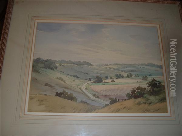 Long Furlong,west Sussex Oil Painting - Taylor Charles
