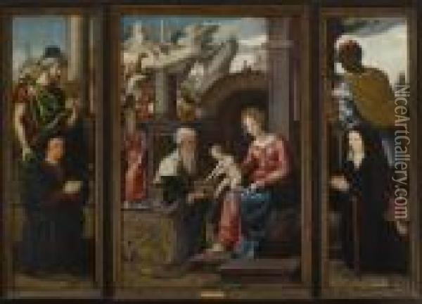 Anbetung Der Konige Oil Painting - Pieter Coecke Van Aelst