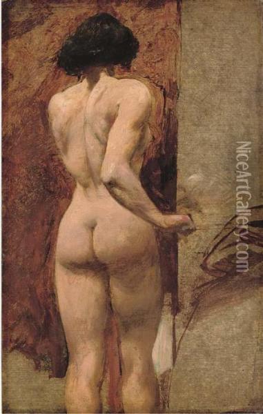 Study Of A Female Nude Oil Painting - William Etty