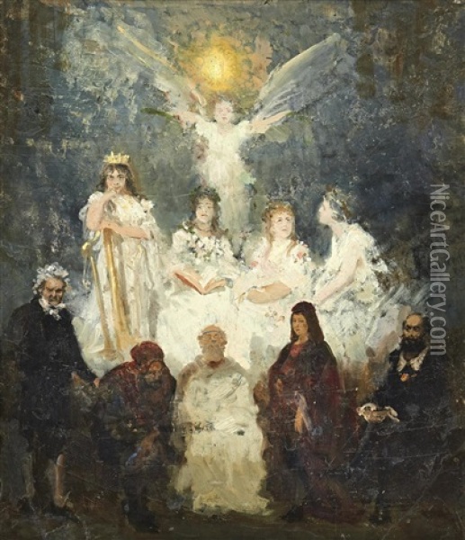 Apotheosis Of The Art Oil Painting - Ilya Repin