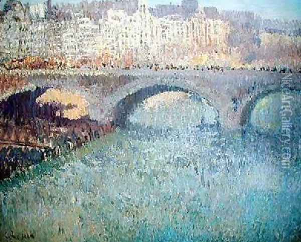 View of the Pont Neuf Oil Painting - Gustave Loiseau