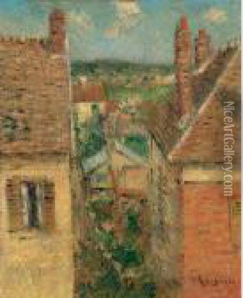 Le Deux Grillons, Saint-cyr-du-vaudreuil Oil Painting - Gustave Loiseau