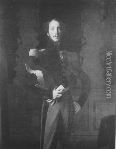 Portrait Du Duc D'orleans Oil Painting - Auguste Pichon