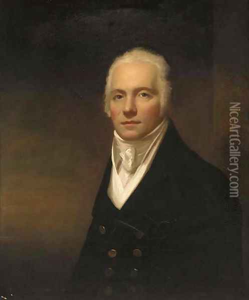 Portrait of a gentleman Oil Painting - Gilbert Stuart