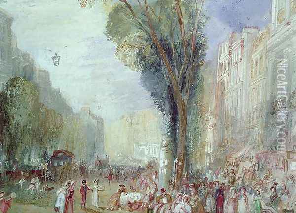 Boulevard des Italiennes, Paris Oil Painting - Joseph Mallord William Turner