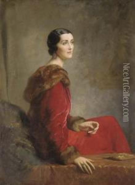 Portrait Of A Lady Oil Painting - Thomas Martine Ronaldson