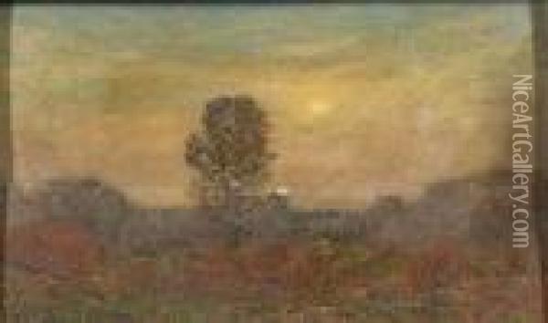 Sunset Oil Painting - Dwight William Tryon