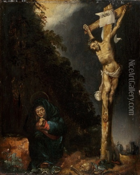 Kreuzigung Oil Painting - Moyses van Uytenbroeck