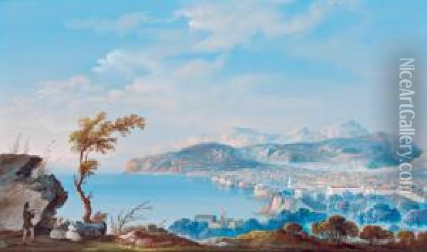 Lungo La Costa Amalfitana Oil Painting - Hubert Sattler