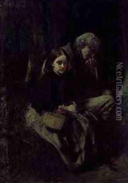 Little Nell and Her Grandfather in the Wood Oil Painting - Sir William Quiller-Orchardson