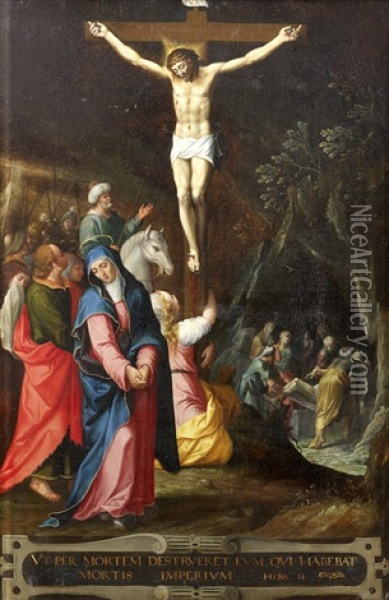 The Crucifixion Oil Painting - Jan Snellinck the Elder