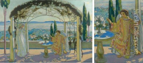 L'annonciation A Fiesole Oil Painting - Maurice Denis