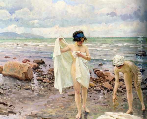 Badende Kvinder (The Bathers) Oil Painting - Paul-Gustave Fischer