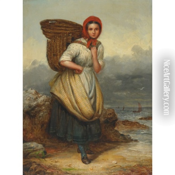 Fishergirl Oil Painting - Alexander Leggatt