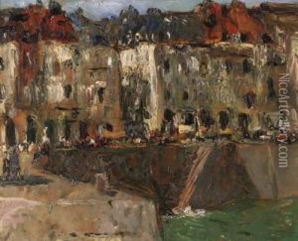 View Of St. Marks, Venice; And View Of Dieppe Oil Painting - Alexander Jamieson