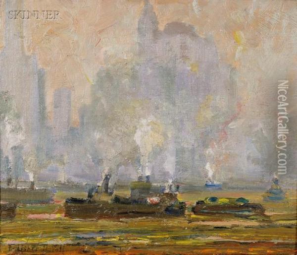 Hazy Fog Oil Painting - Frederick Usher Devoll