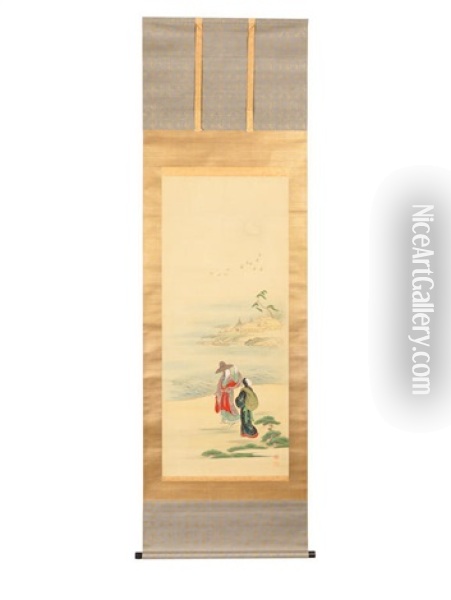 Customs Of The 12 Months Oil Painting - Tsukioka Sessai