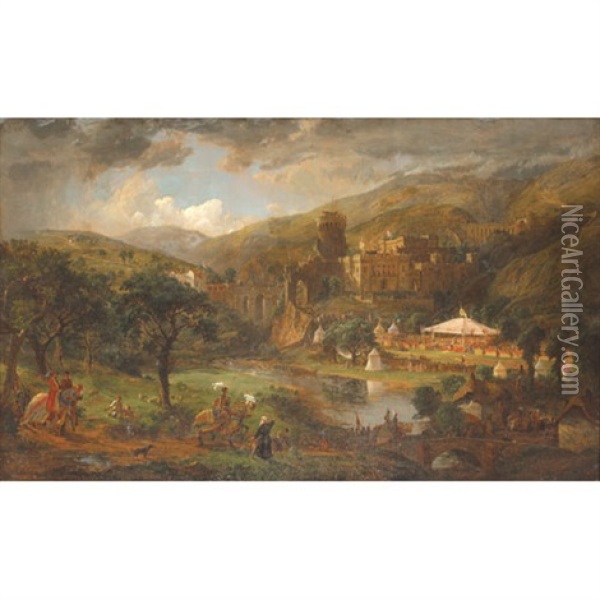 The Olden Times - Morning Oil Painting - Jasper Francis Cropsey