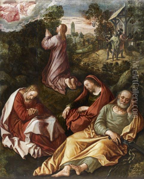 Le Christ Au Mont Des Oliviers Oil Painting - Joachim Beuckelaer
