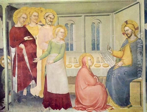 Supper in the House of Martha Oil Painting - Giovanni Da Milano
