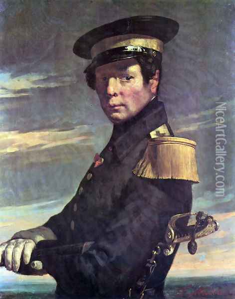 Portrait of a Marine officer Oil Painting - Jean-Francois Millet