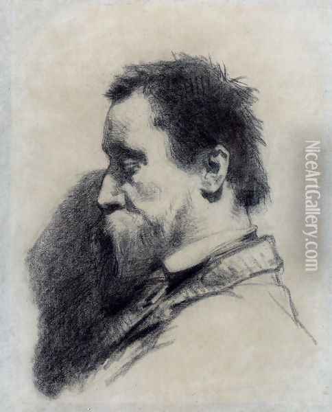 Portrait Of A Man Said To Be Leopold Desbrosses Oil Painting - Jean-Francois Millet