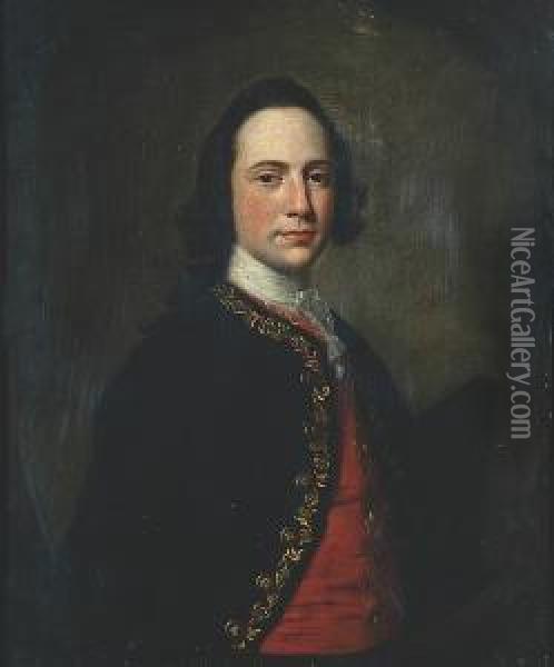 Portrait Of William Mason, C.1765 Oil Painting - Francis Coates Jones