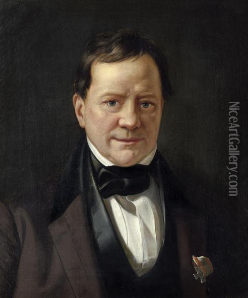 Bildnis Eines Burgerlichen Herren Oil Painting - Wilhelm Herbig